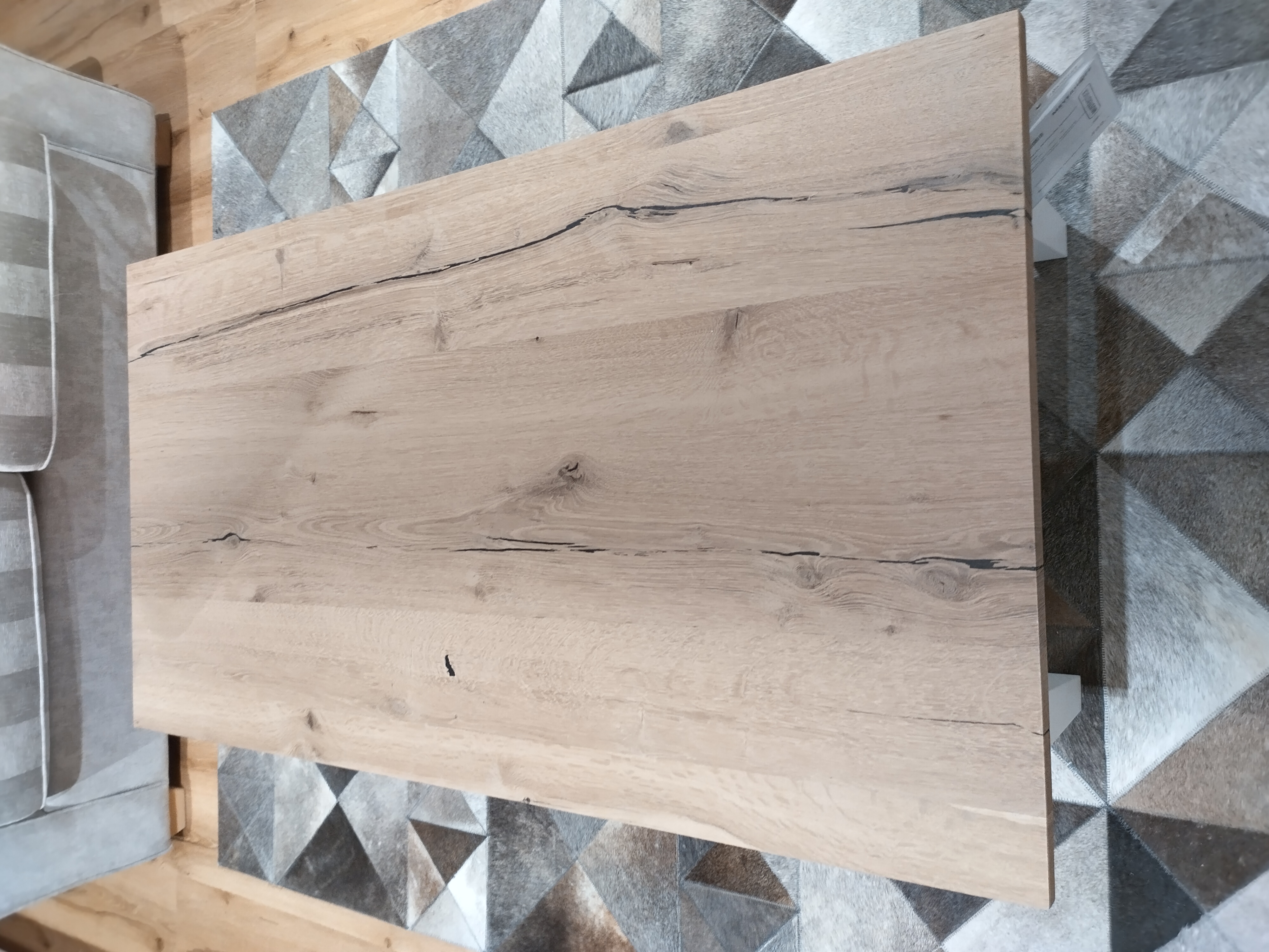 Couchtisch, Wildeiche teilmassiv - KS23 Tyra