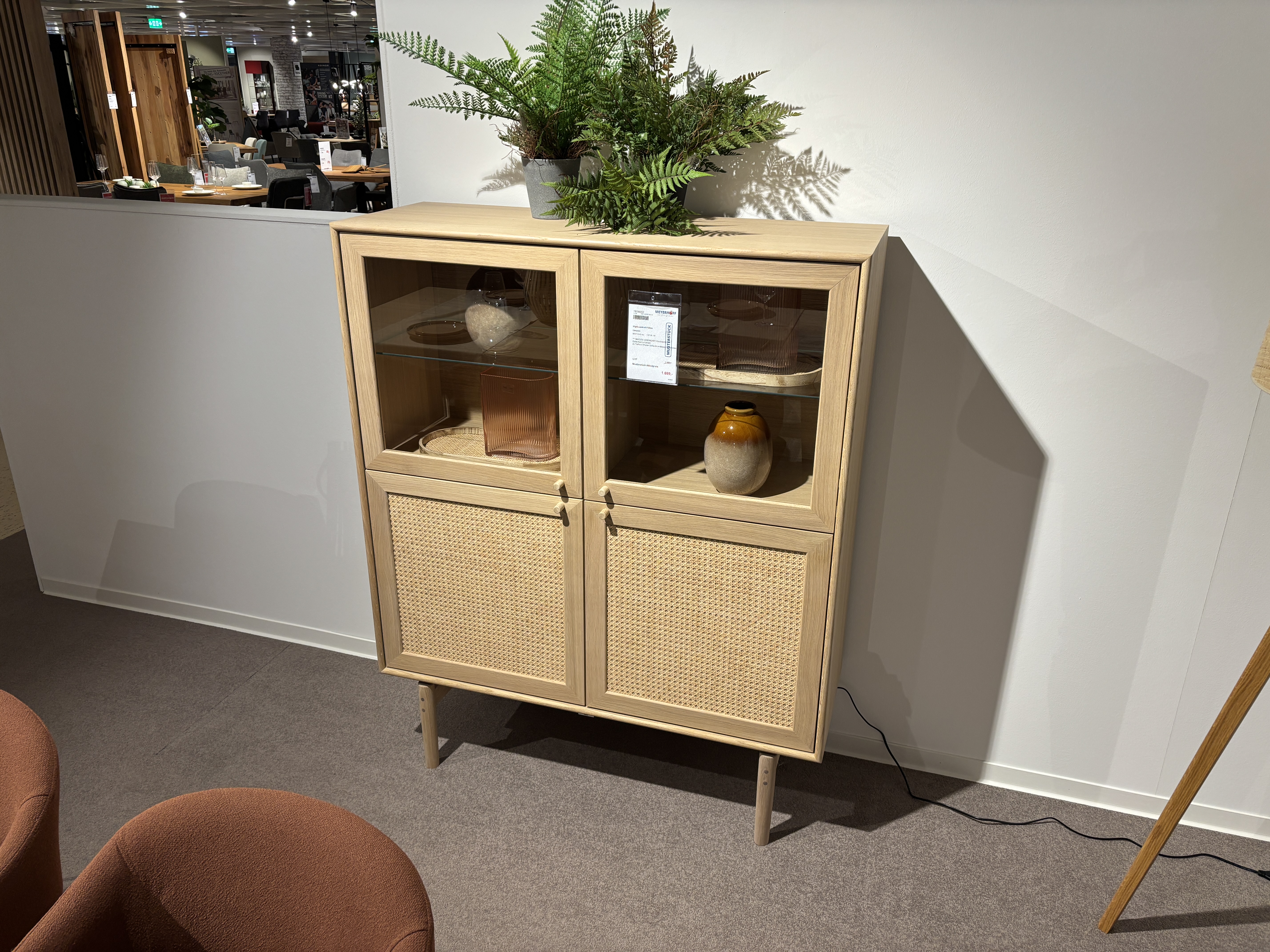 Highboard mit Füßen, Eiche bianco - Limerick