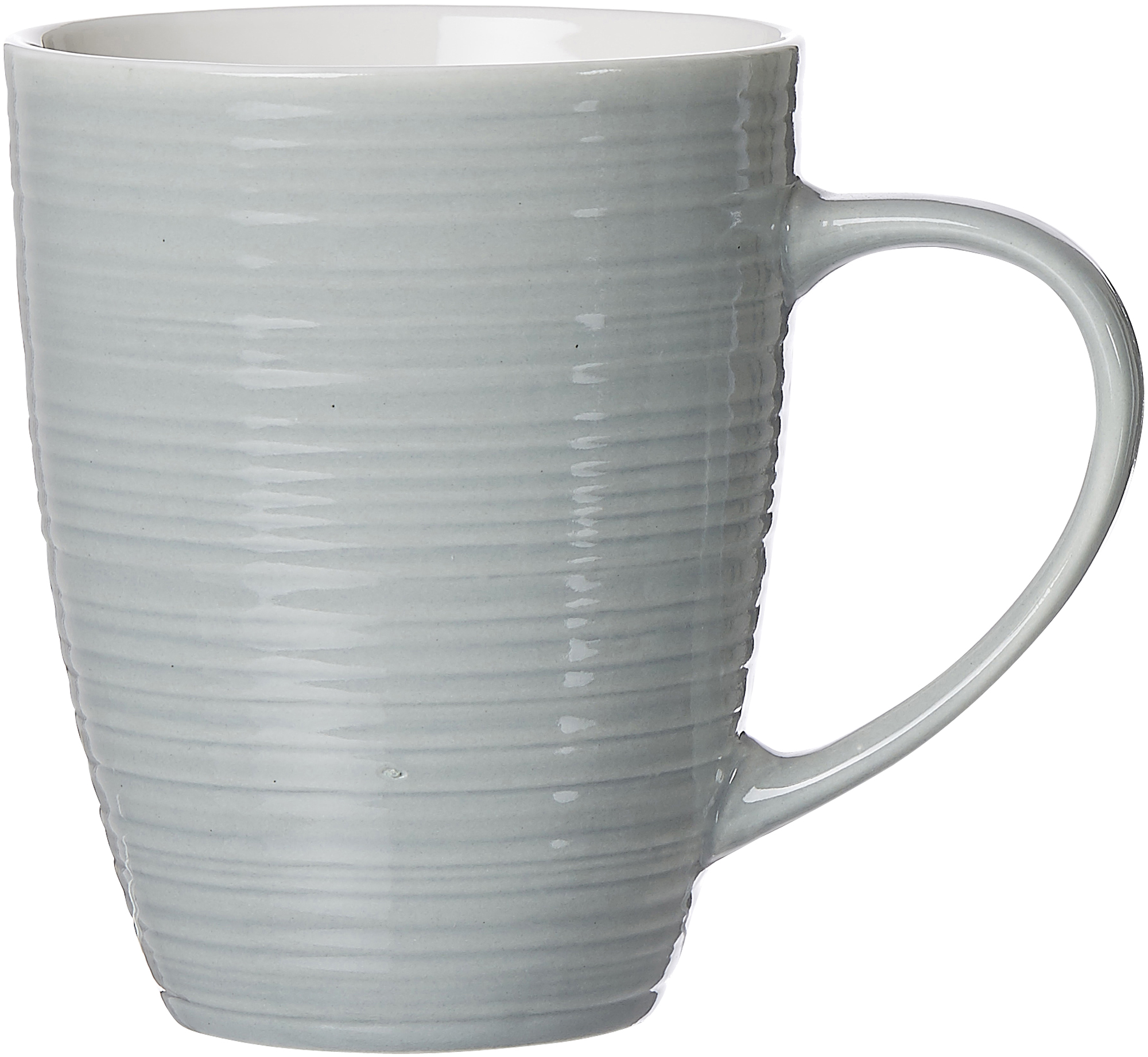 Henkelbecher Suomi Graublau 310 ml - Porzellan, spülmaschinenfest, konisch, blau